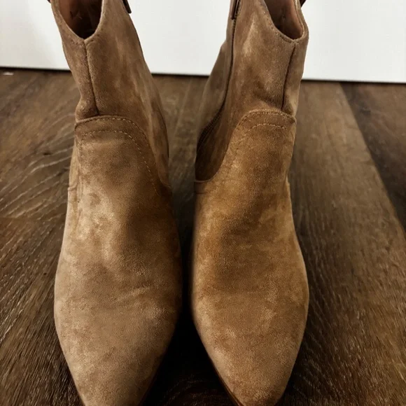 Tan "Suede" Booties - Picture 3 of 9